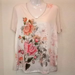 La Bellum Hillary Scott Floral Print Top